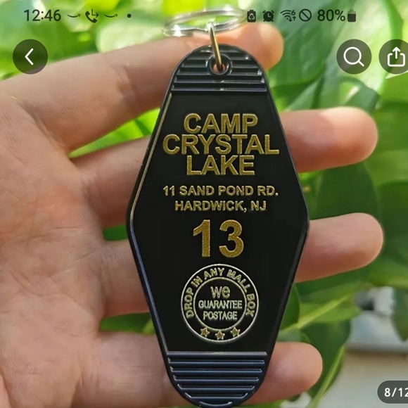 ❤️JASON VOORHEES FRIDAY THE 13th CAMP CRYSTAL LAKE HOTEL KEY KEYCHAIN NOVELTY - Picture 7 of 8
